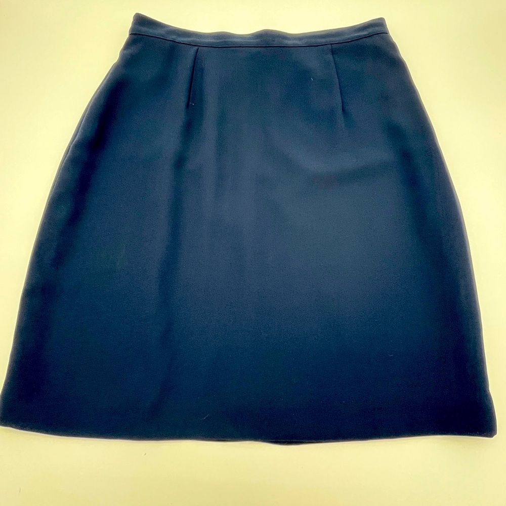 Classic Navy Blue lined Women's Career wear, professional, office Skirt capsule